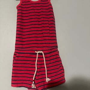 Sol Angeles Pink and Black Striped jumpsuit